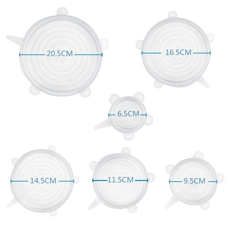 Six-piece Silicone Cover Lids