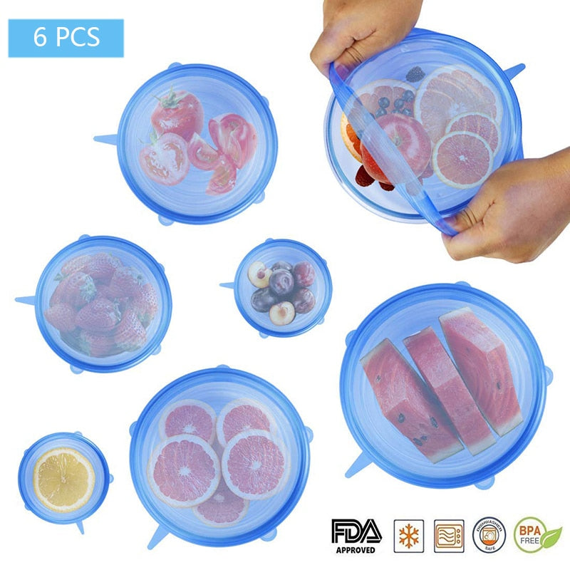 Six-piece Silicone Cover Lids