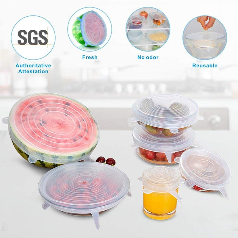 Six-piece Silicone Cover Lids