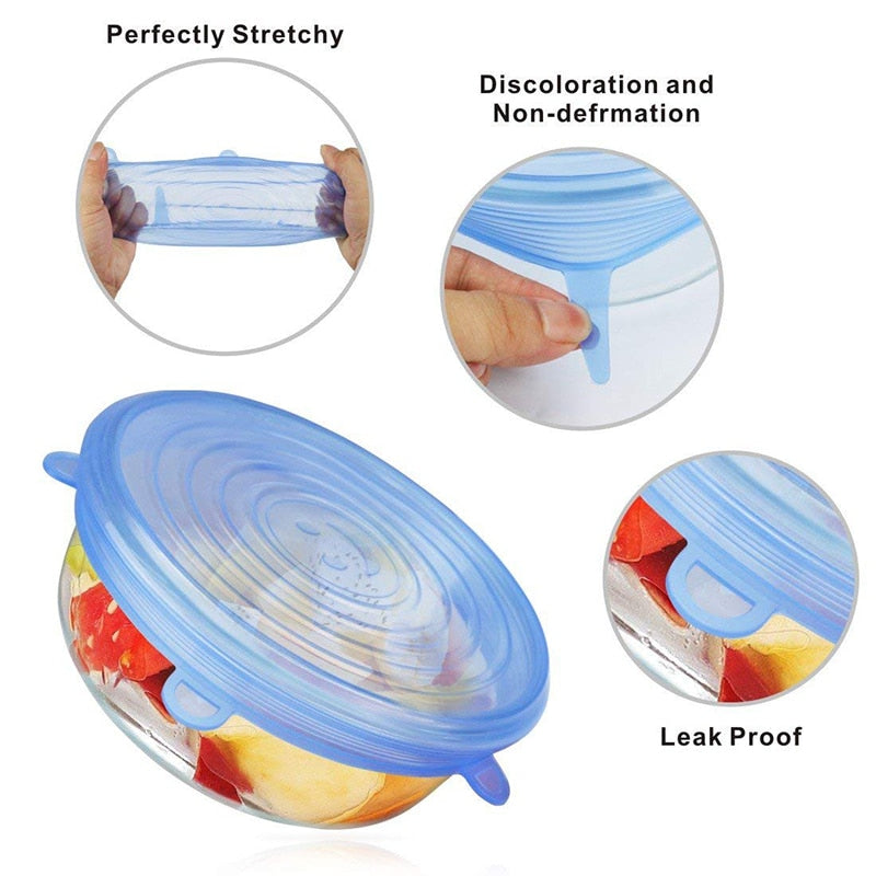 Six-piece Silicone Cover Lids